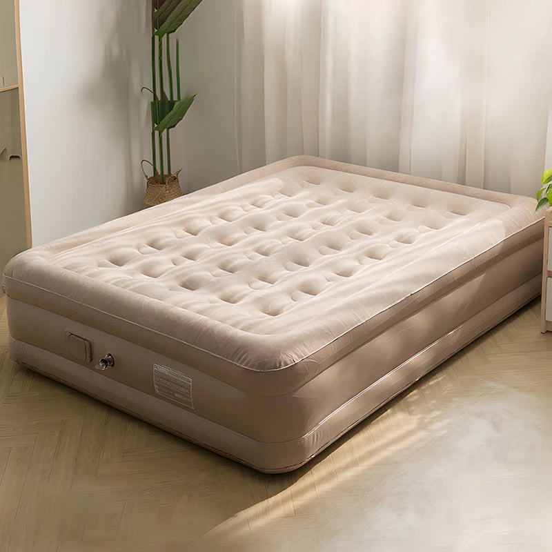 Inflatable Camping Mattress with Built-In Pump